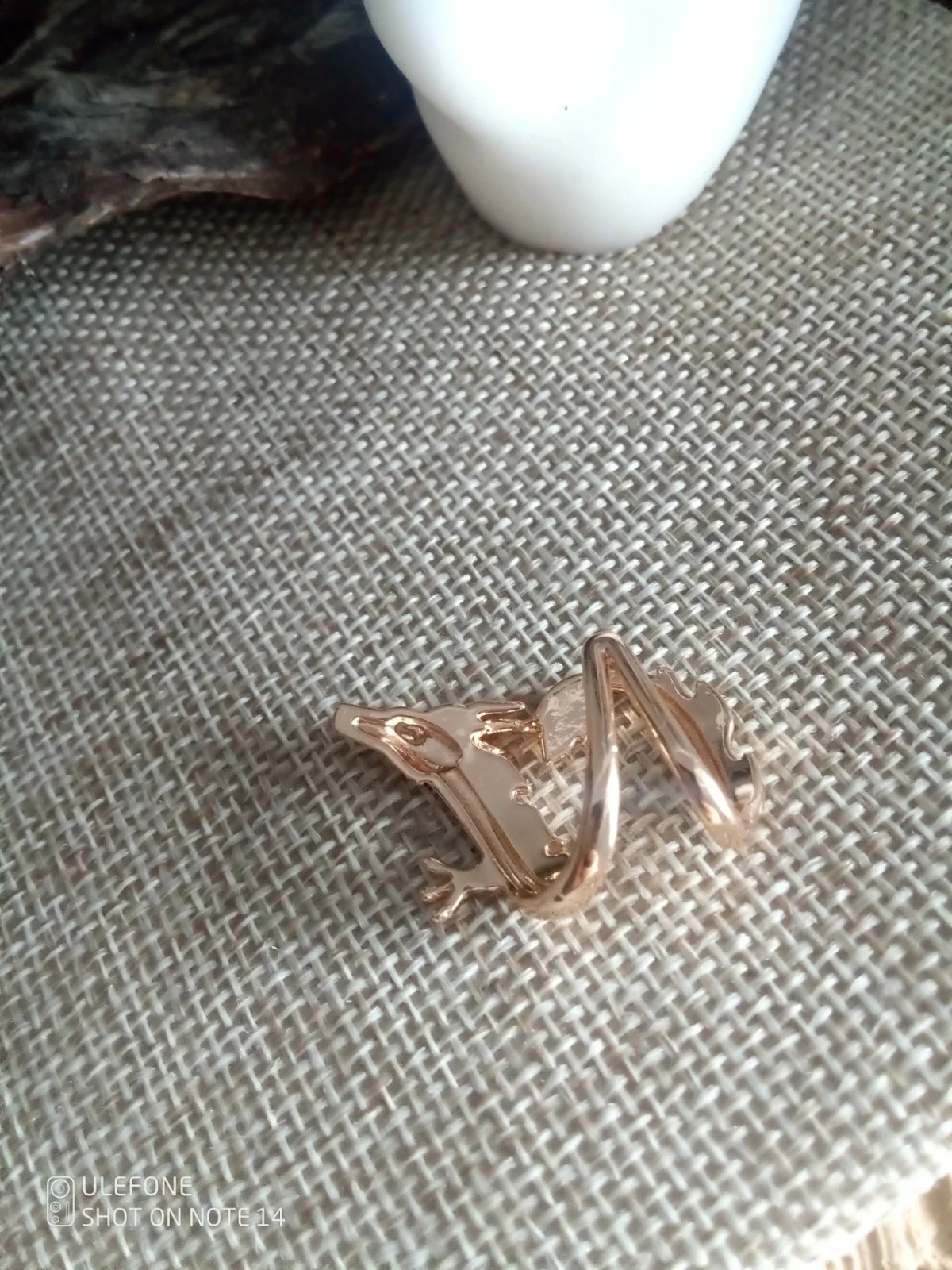 Gouden draak oorgesp ear cuff – photo 2